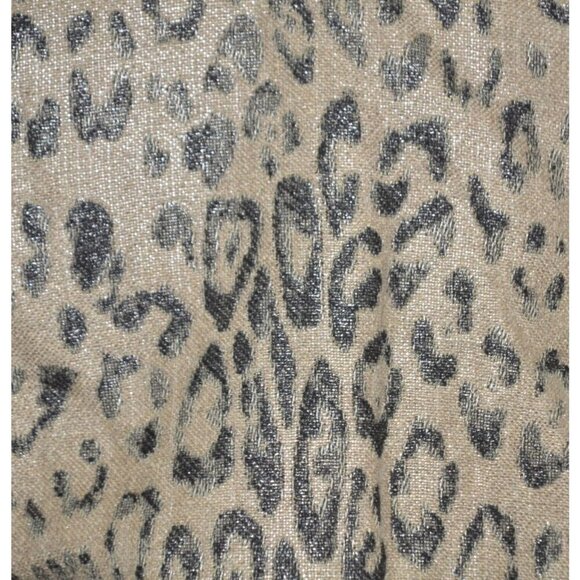 Vintage Painted Pony Ladies XS Leopard Print Jacket Metallic Threads Flax Blend - Picture 8 of 13